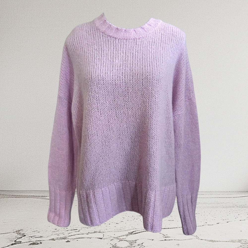 EN Thread Woolblend Crew Neck Chunky Knit Sweater Size Small